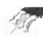 Darkinlove Women's Gothic Ruffles Bow Tie Lace Top with Tassels