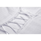 Darkinlove Women's Gothic Ruffles Short Puff Sleeved Shirt White