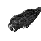 Darkinlove Women's Gothic Sheer Rose Lace Splice Ruffle Flare Sleeve Top