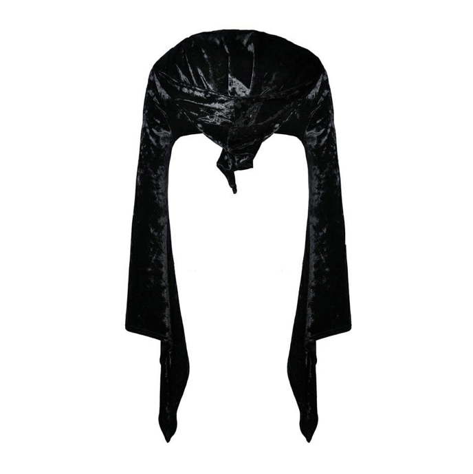 Darkinlove Women's Gothic Shining Velvet Witch Capes With Pointed Cap