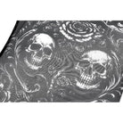 Darkinlove Women's Gothic Skull Floral Printed Mesh Sheer Long Sleeve Top