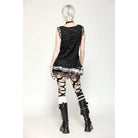 Darkinlove Women's Gothic Skull Printed Distressed Tank Top