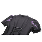 Darkinlove Women's Gothic Skull Printed Puff Short Sleeve Dress