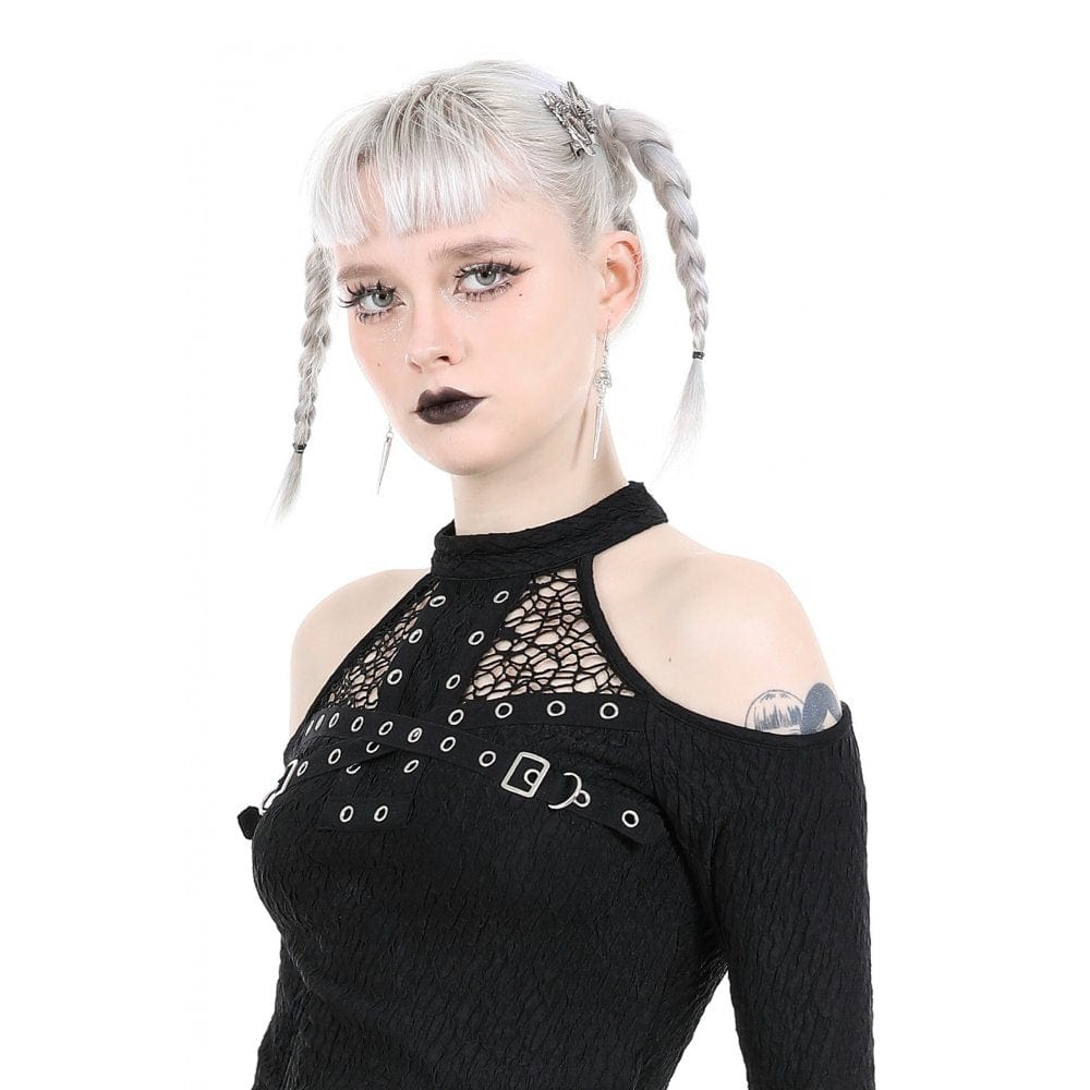 Darkinlove Women's Gothic Skull Studded Earrings