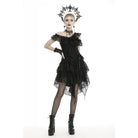 Darkinlove Women's Gothic Slash Shoulder Lace Dresses