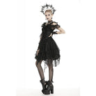 Darkinlove Women's Gothic Slash Shoulder Lace Dresses