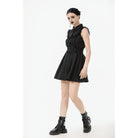 Darkinlove Women's Gothic Sleeveless Button-Front Dress