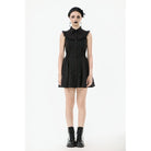 Darkinlove Women's Gothic Sleeveless Button-Front Dress