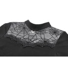 Darkinlove Women's Gothic Spider Cobweb Short Sleeve Top