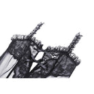 Darkinlove Women's Gothic Split Sheer Mesh Slip Dress