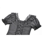 Darkinlove Women's Gothic Square Collar Ruffles Lace Top
