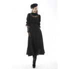 Darkinlove Women's Gothic Strappy Floral Embroidered Falbala Corset