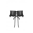 Darkinlove Women's Gothic Strappy Floral Embroidered Falbala Corset