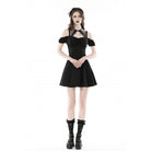 Darkinlove Damen Gothic-Trägerkleid ohne Schulter