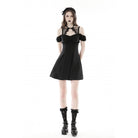 Darkinlove Damen Gothic-Trägerkleid ohne Schulter