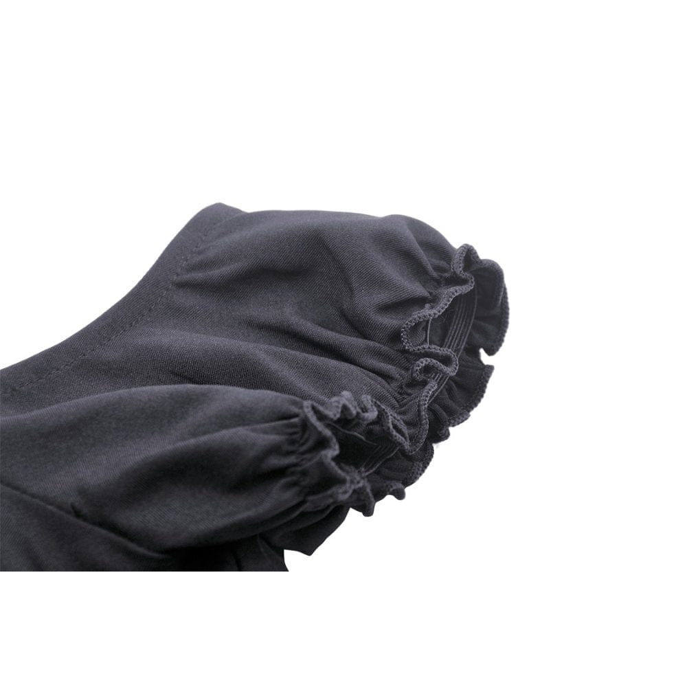 Darkinlove Women's Gothic Strappy Off Shoulder Dress