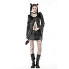 Darkinlove Women's Gothic Strappy Ripped Cardigan