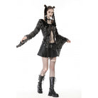 Darkinlove Women's Gothic Strappy Ripped Cardigan