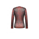 Darkinlove Women's Gothic Tie-dyed Sheer Mesh Top