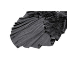 Darkinlove Women's Gothic Tiered Ruffle High-Low Hem Embossed Velvet Underbust Corset Skirt