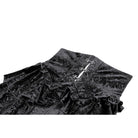 Darkinlove Women's Gothic Tiered Ruffle High-Low Hem Embossed Velvet Underbust Corset Skirt