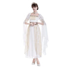 Darkinlove Women's Gothic Two-tone Square-cut Collar Angel Bell Sleeve Lace Chiffon Maxi Dress