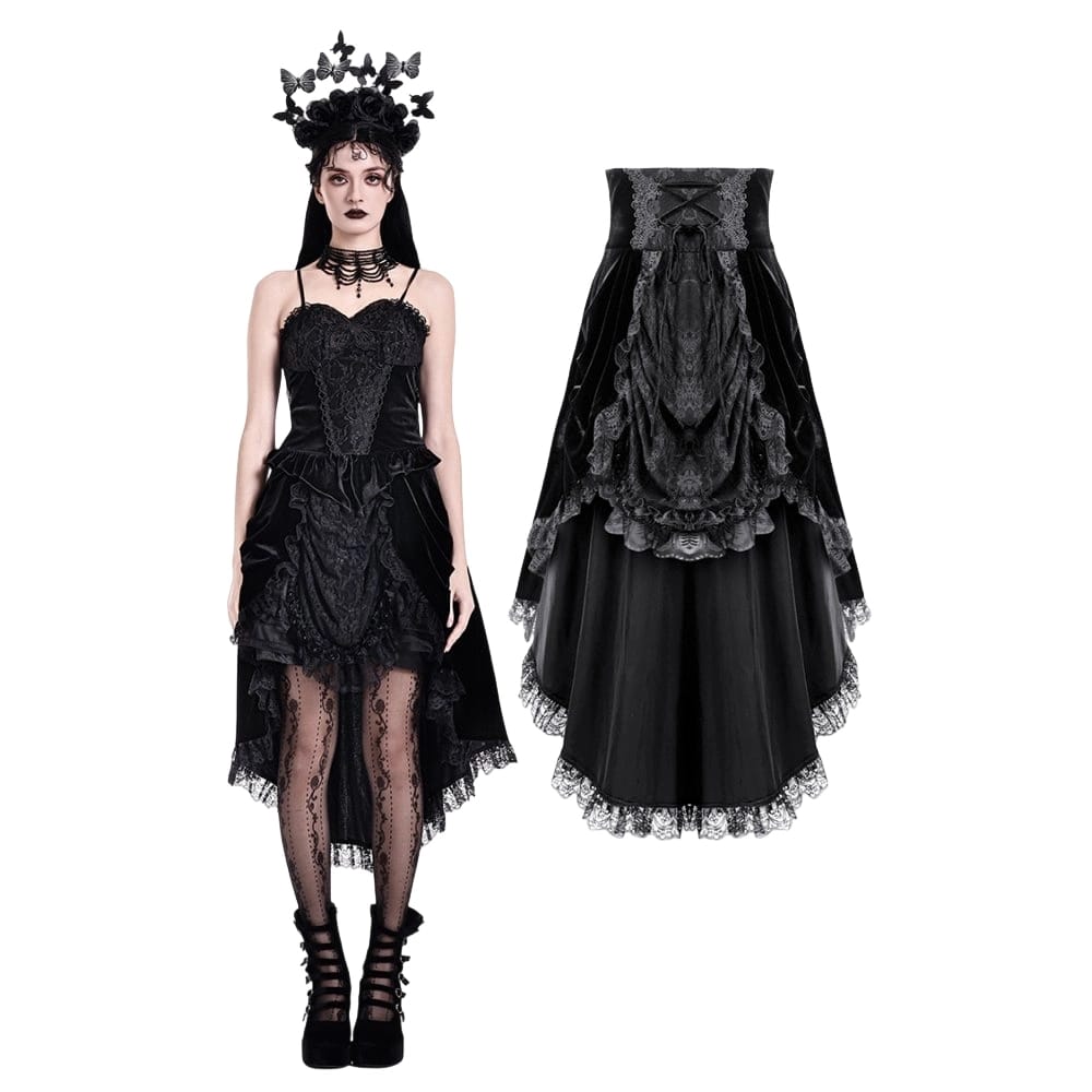 Gothic Irregular Hem Skirts – Punk Design Gothic Irregular Hem Skirts – Punk Design