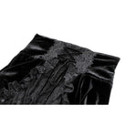Darkinlove Women's Gothic Velvet Lace-up Ruffle High-Low Skirt