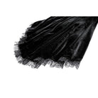 Darkinlove Women's Gothic Velvet Lace-up Ruffle High-Low Skirt