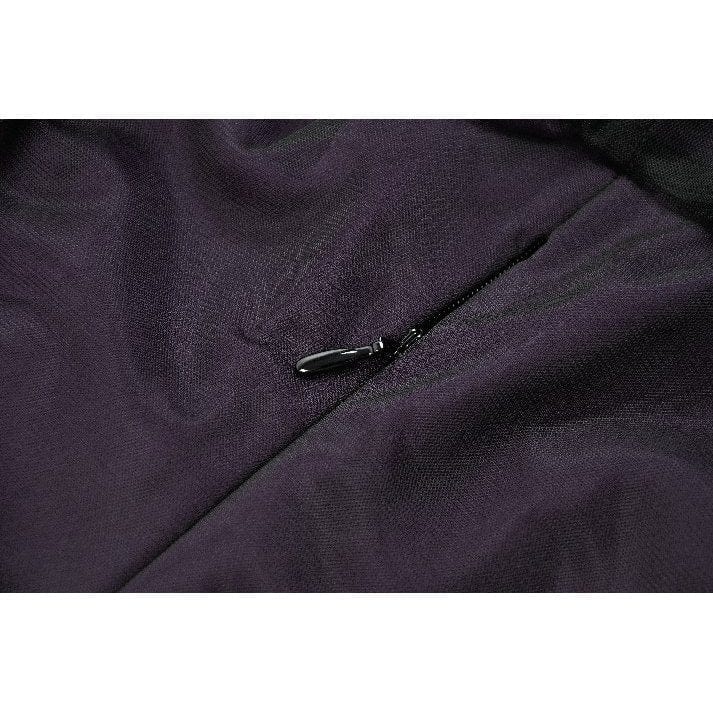 Darkinlove Women's Gothic Violet Square-cut Collar Flared Sleeved Maxi Dress