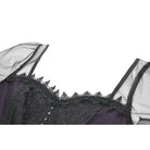 Darkinlove Women's Gothic Violet Square-cut Collar Flared Sleeved Maxi Dress