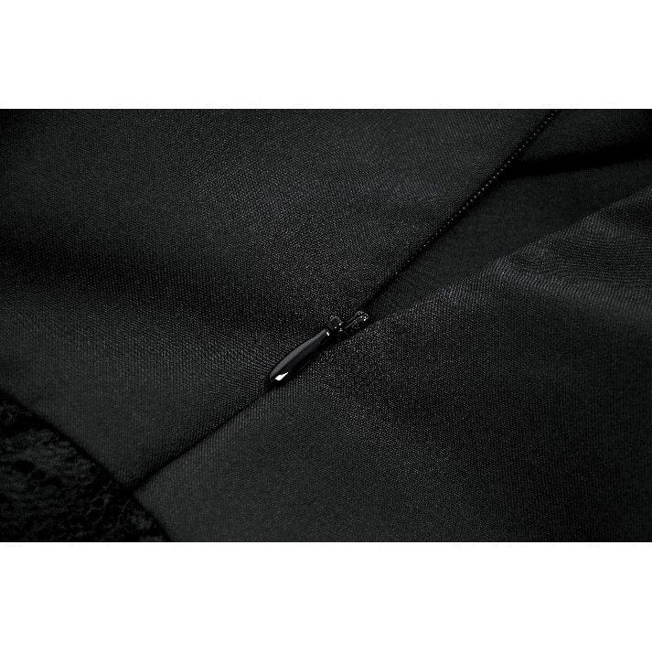 Darkinlove Women's Grunge Contrast Color Lace Tiered Slip Dress