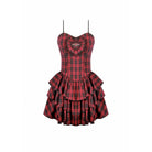 Darkinlove Women's Grunge Layered Plaid Slip Dress