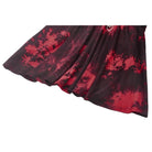 Darkinlove Women's Grunge Red Tie-dye Slip Dress with Mesh Hem