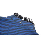 Darkinlove Women's Grunge Stand Collar Striped Splice Dress