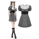 Darkinlove Women's Lolita Lace Collar Striped Dress