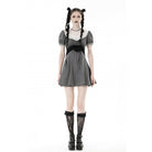 Darkinlove Women's Lolita Lace Collar Striped Dress
