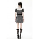 Darkinlove Women's Lolita Lace Collar Striped Dress