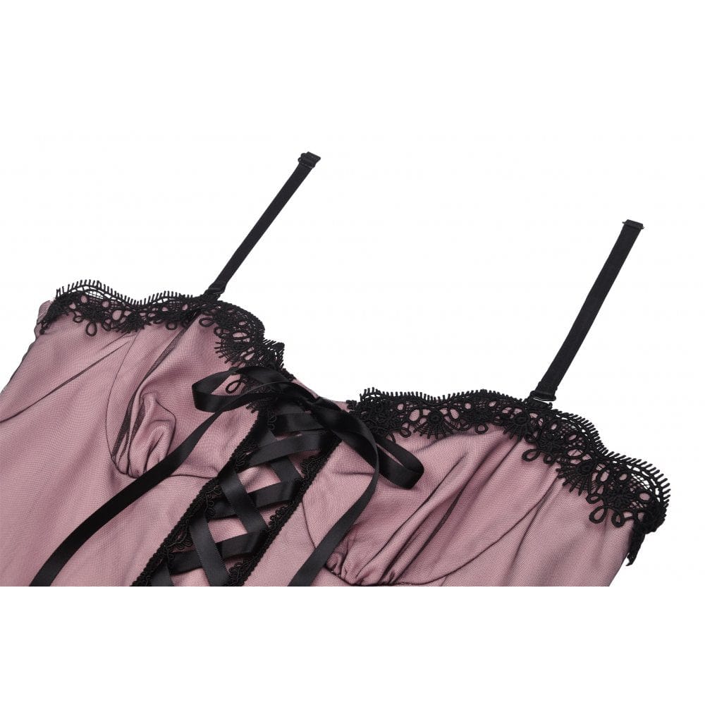 Darkinlove Women's Lolita Pink Multilayer Slip Dress