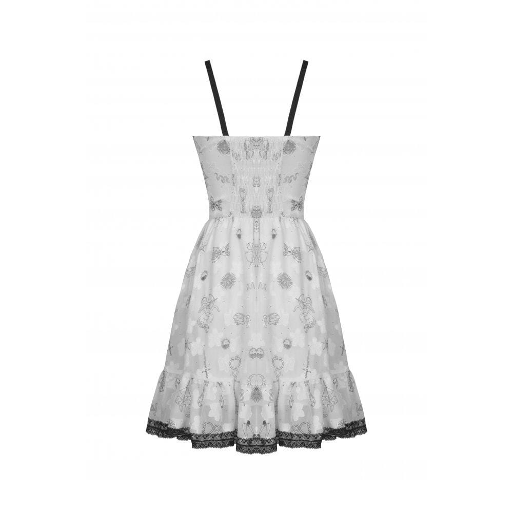 Vestido lencero falbala con estampado animal punk para mujer de Darkinlove