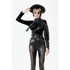 Darkinlove Women's Punk Asymmetric Buckle-up Strap Cut-out Cape