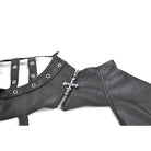 Darkinlove Women's Punk Asymmetric Eyelet Buckle-up Strap Cutout Cape