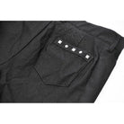 Darkinlove Women's Punk Asymmetry Rivet Shorts with Leg Strap