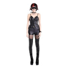Darkinlove Women's Punk Bat Decor Lace-up Crop Top