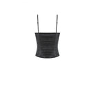 Darkinlove Women's Punk Bat Decor Lace-up Crop Top