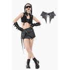 Darkinlove Women's Punk Batwing O-ring Faux Leather Choker