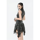 Darkinlove Women's Punk Big Pin Ripped Tank Top