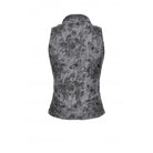 Darkinlove Women's Punk Big Pin Ripped Tank Top