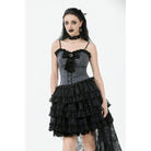 Darkinlove Women's Punk Bowknot Pinstripes Tank Top