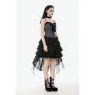 Darkinlove Women's Punk Bowknot Pinstripes Tank Top